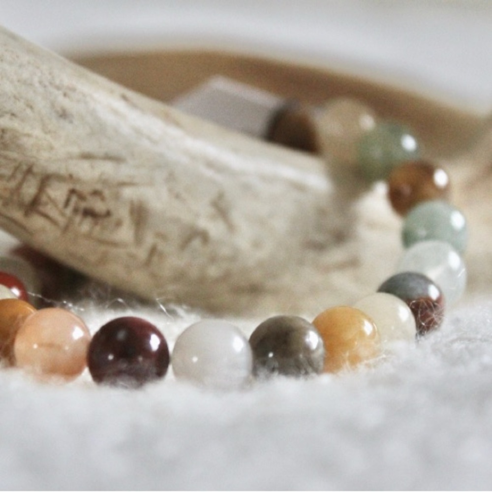Rutilated Quartz Gemstone Chakra Balancing Stretchy Energy Bracelet